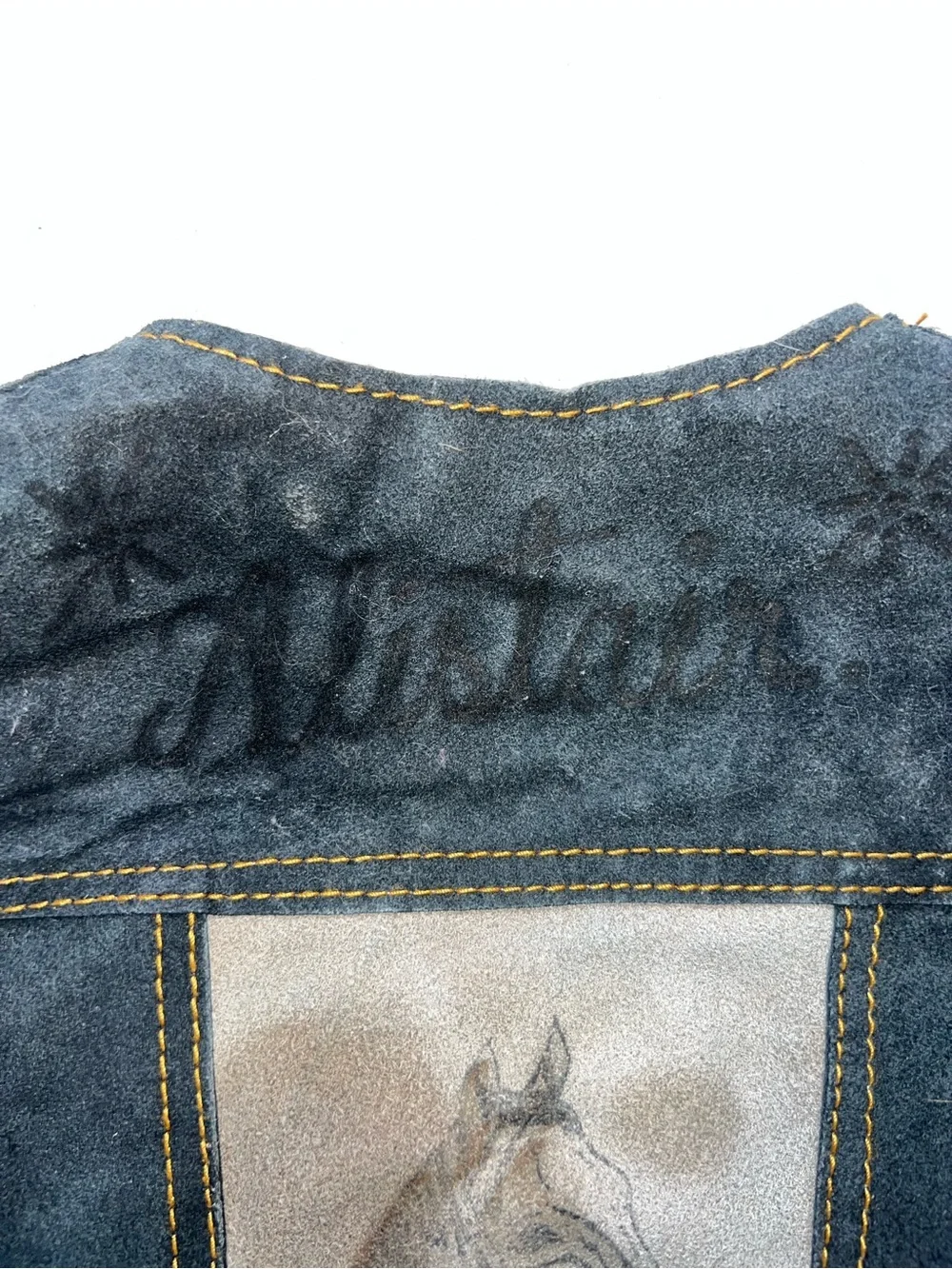 Kids Size 6 Handmade Western Horse Leather/Sherpa Vintage Styled Vest